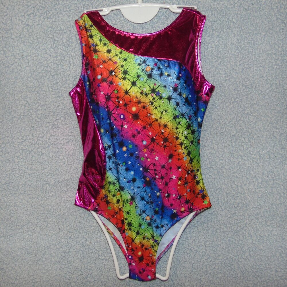 iEFiEL Purple Rainbow Leotard NWT 14